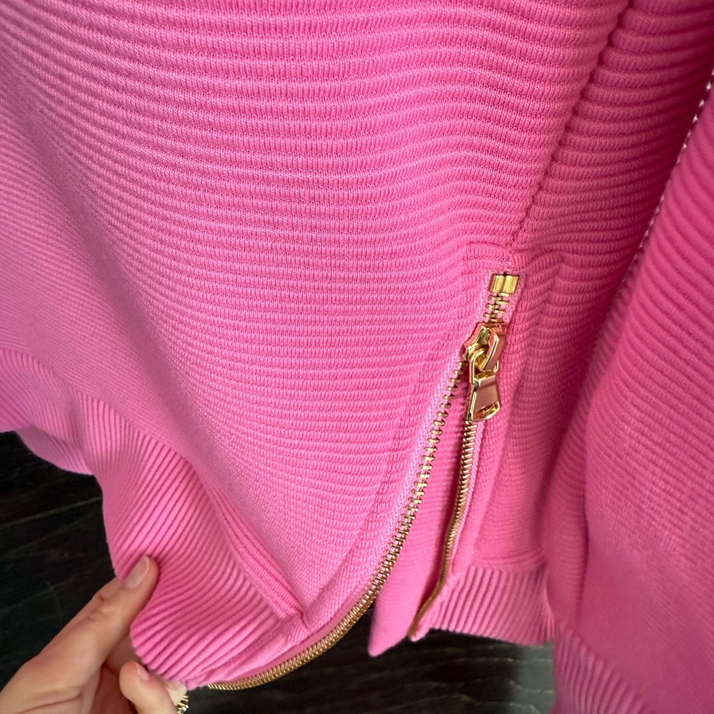 Addison Bay Active Rib Zip Everyday Crewneck Sweatshirt